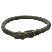 Coastal Circle-T круглий кожаный ошейник для собак, 1,6смХ50см , серый.